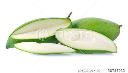 Green mango isolated on a white background 38735013