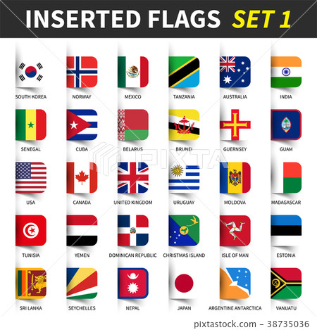 All flags of the world set 1 .  38735036