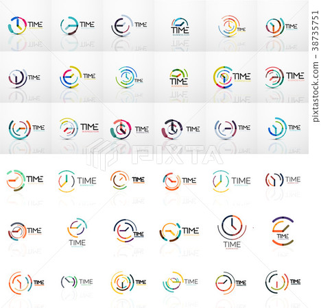 Vector abstract logo idea, time concept or clock Vector abstract logo idea, time concept or clock 38735751