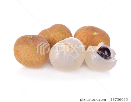 Fresh longan isolated on white background 38736023