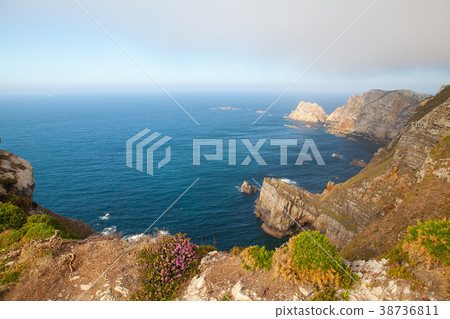 View of danger cliffs in Cabo Penas, Spain 38736811