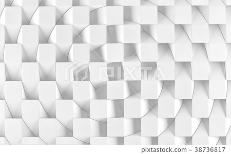 Abstract white geometric background. 3 D render Abstract white geometric background. 3 D render 38736817