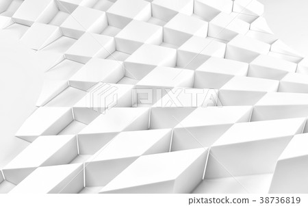 Abstract white geometric background. 3 D render Abstract white geometric background. 3 D render 38736819