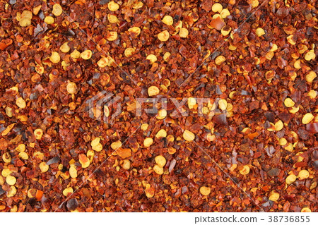 crushed red pepper flakes closeup food background crushed red pepper flakes closeup food background 38736855