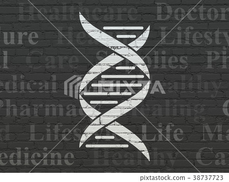 Health concept: DNA on wall background 38737723