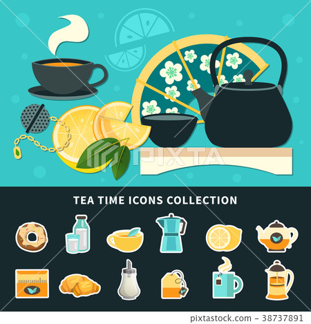 Tea Time Icons Collection Tea Time Icons Collection 38737891
