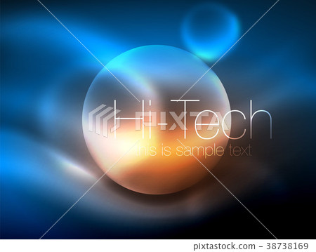 Blurred neon glowing circle, hi-tech modern bubble Blurred neon glowing circle, hi-tech modern bubble 38738169