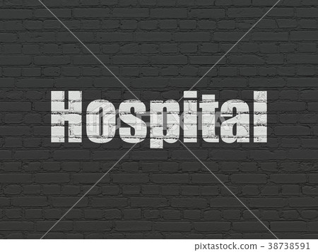 Medicine concept: Hospital on wall background 38738591