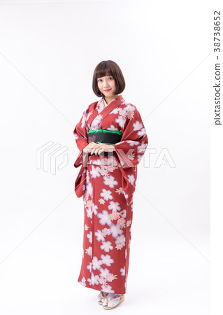 和服大和Riko白色背景常設圖正面圖 38738652