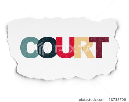 Law concept: Court on Torn Paper background 38738706