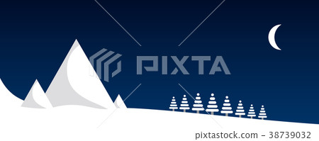Winter night in the mountains Winter night in the mountains 38739032