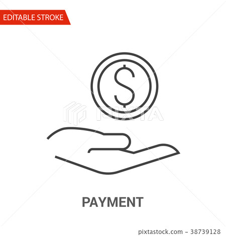 Payment Icon. Thin Line Vector Illustration - Stock Illustration ...