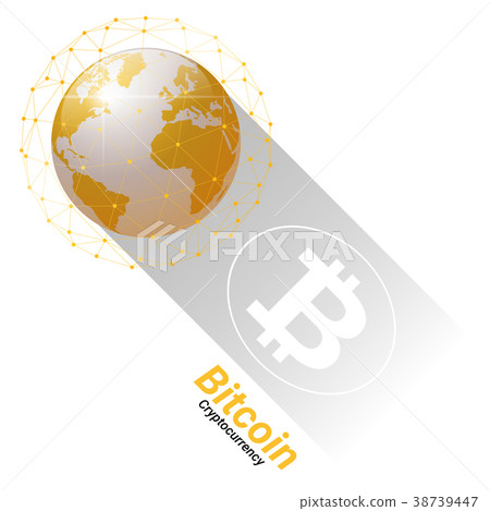 Virtual cryptocurrency concept with bitcoin Virtual cryptocurrency concept with bitcoin 38739447