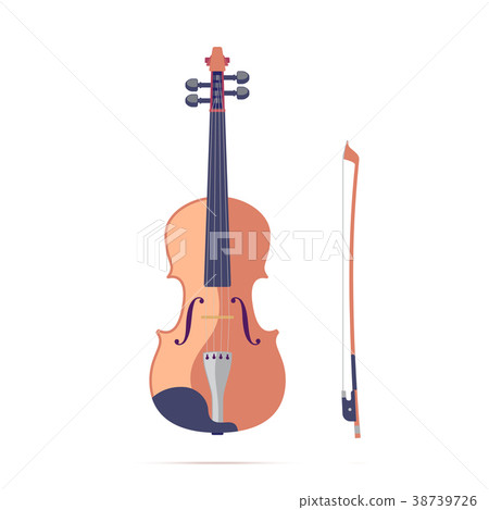Violin flat vector illustration 38739726