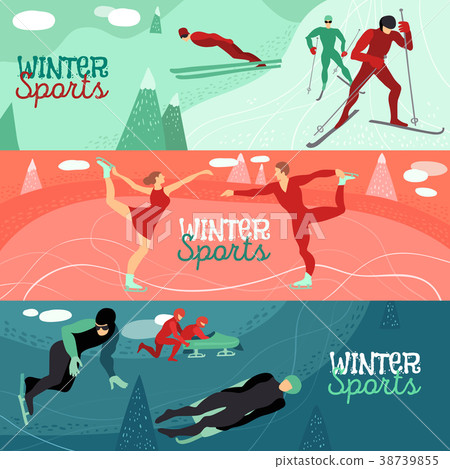 Winter Sports Horizontal Banners Winter Sports Horizontal Banners 38739855