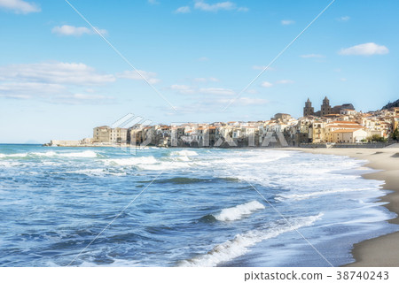 Cefalu beach. Sicily. Italy 38740243