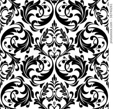 Wallpaper in the style of Baroque. A seamless Wallpaper in the style of Baroque. A seamless 38740261