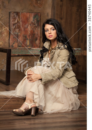 Fashion Photo of Young Magnificent Brunette Fashion Photo of Young Magnificent Brunette 38740445