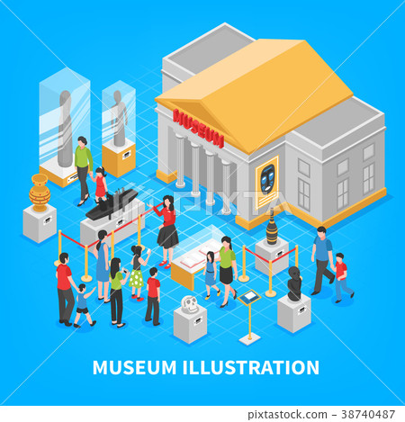 Museum Isometric Composition Museum Isometric Composition 38740487