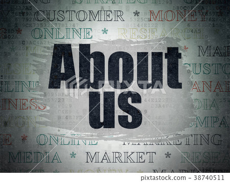 Advertising concept: About Us on Digital Data Advertising concept: About Us on Digital Data 38740511