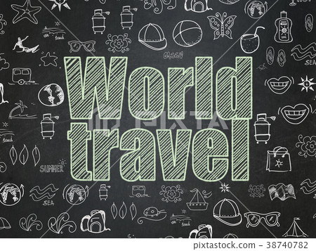 Vacation concept: World Travel on School board 38740782