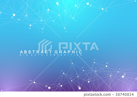 Geometric graphic background molecule and Geometric graphic background molecule and 38740814
