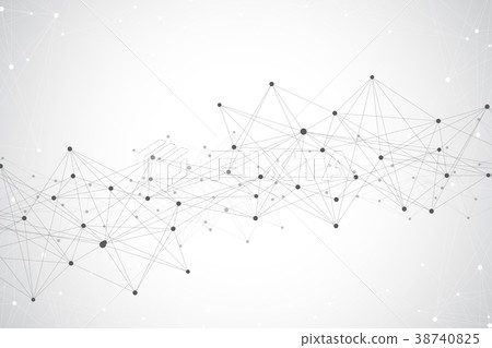 Geometric graphic background molecule and Geometric graphic background molecule and 38740825