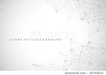 Geometric graphic background molecule and Geometric graphic background molecule and 38740832