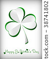 Holiday card on St. Patrick's Day 38741802