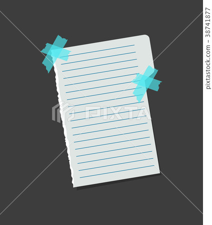 Realistic Blank Note Color Paper with Color Sticky 38741877