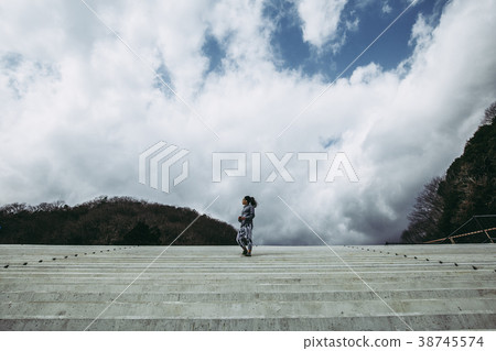 Sporty woman and sky 38745574