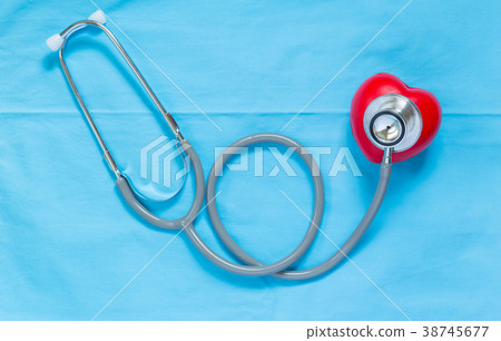 stethoscope and red heart 38745677