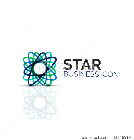 Abstract flower or star minimalistic linear icon Abstract flower or star minimalistic linear icon 38746519