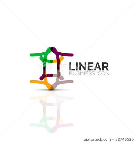 Abstract flower or star minimalistic linear icon Abstract flower or star minimalistic linear icon 38746520