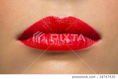 lips or mouth of woman with red lipstick lips or mouth of woman with red lipstick 38747430
