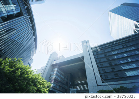 Looking up at the building in front of Osaka Station Looking up at the building in front of Osaka Station 38750323