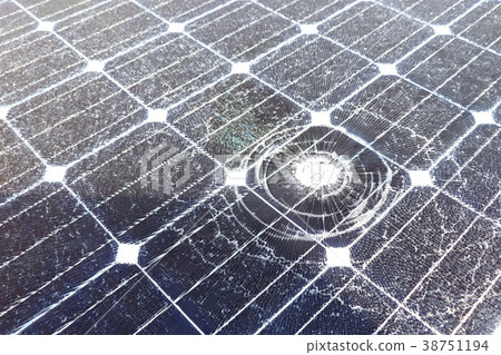 Cracked solar panel Cracked solar panel 38751194