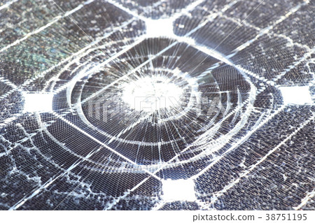 Cracked solar panel Cracked solar panel 38751195