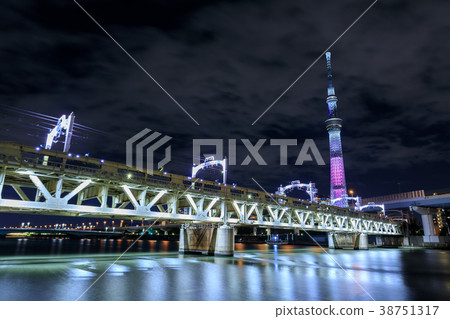 Tobu Railway Sumida River Bridge Light Up 38751317