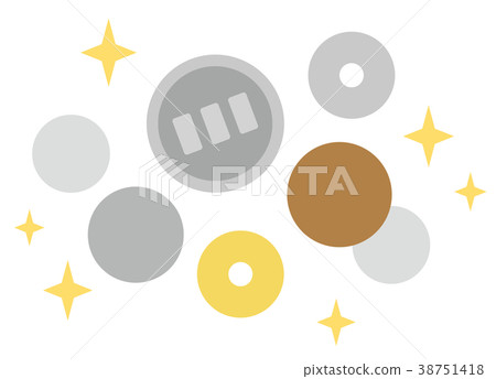 Simple coin (with glitter) 38751418