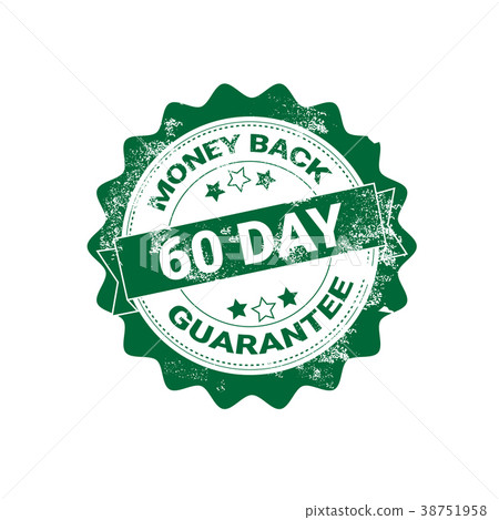 Money Back Guarantee Badge Green Grunge Sticker Or Stock Illustration