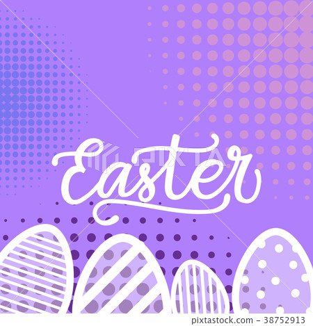 Happy Easter Background Hand Drawing Greeting Card 38752913