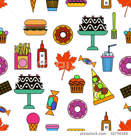 Vector seamless pattern of Canada day celebration. Vector seamless pattern of Canada day celebration. 38756888