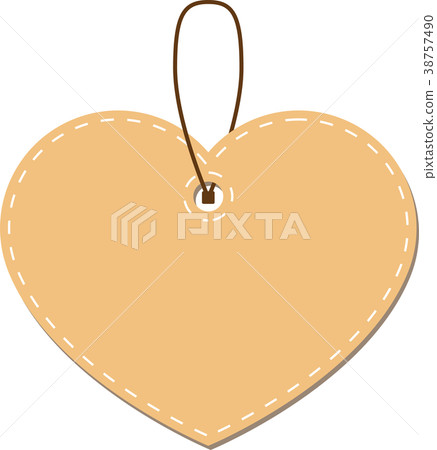 Brown tag heart Brown tag heart 38757490