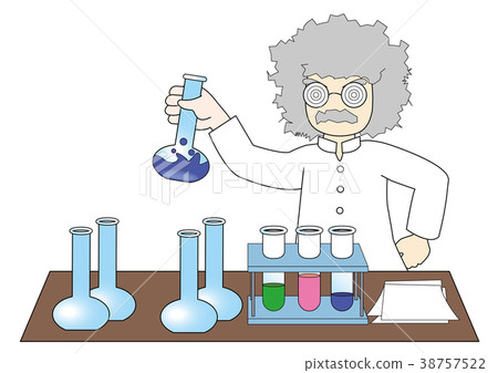 插图素材 化学家研究