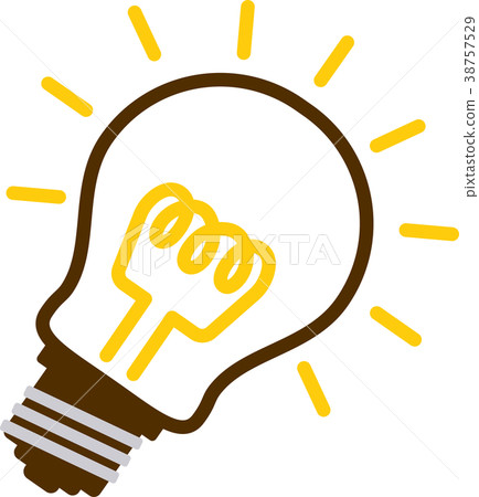 發光的白熾燈泡 38757529