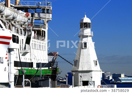 Yokohama scenery White lighthouse of Yamashita Park 38758029