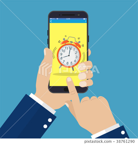 Businessman hand holding smartphone 38761290