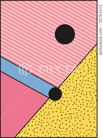 Vector poster, composition in 80 90 vintage style Vector poster, composition in 80 90 vintage style 38761415