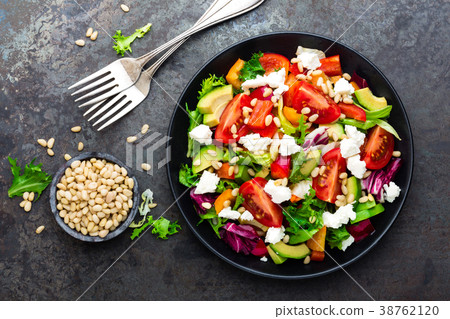 Vegetable dish, salad with avocado 38762120